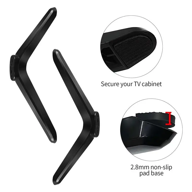 Car Mount Holder 2pcs 32-65 Inch Universal Car Mount Pedestal Feet Mount Table Top Desktop Bracket Accessories Screws