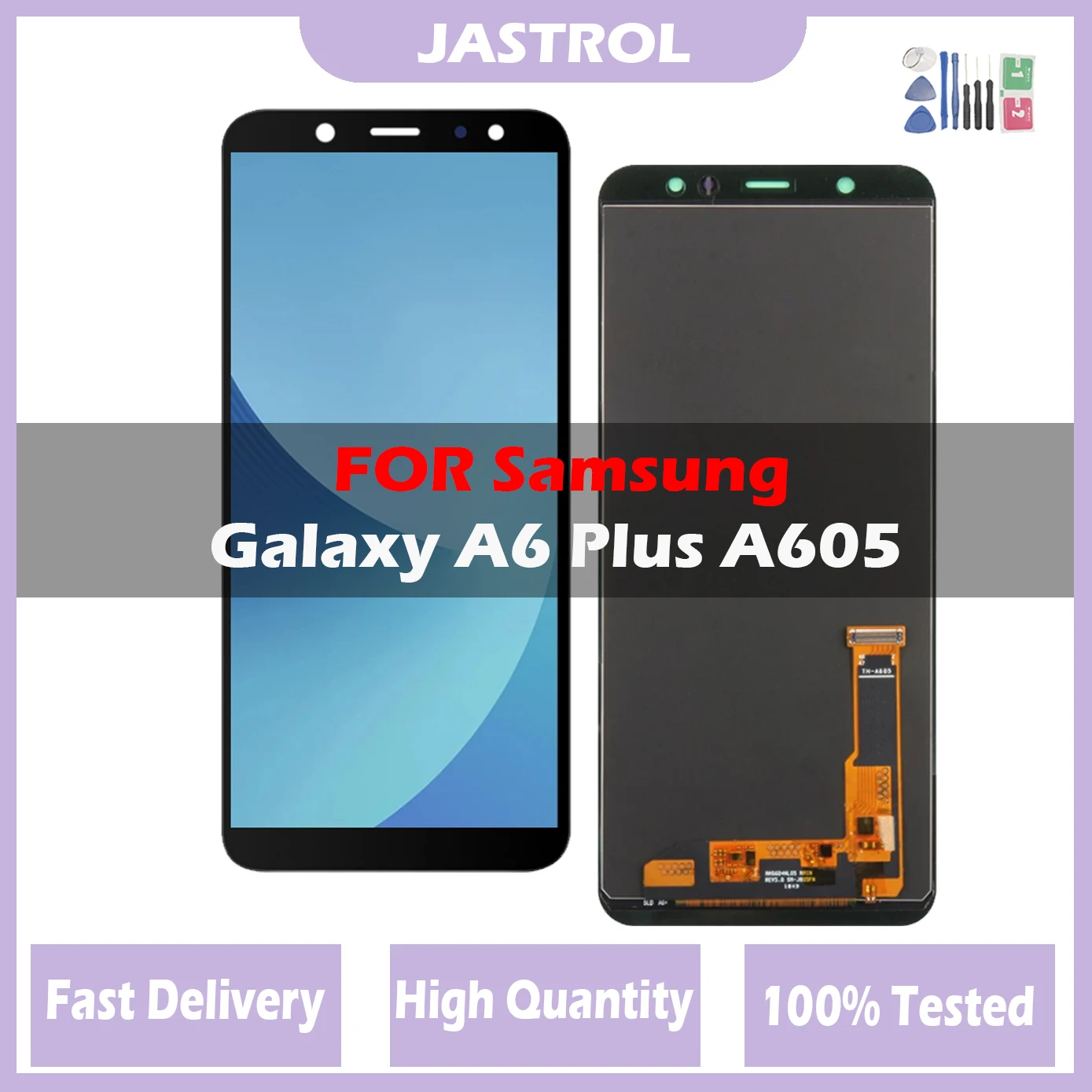 ЖК-дисплей для Samsung Galaxy A6 Plus 2018 A605, ЖК-дисплей с сенсорным экраном и дигитайзером в сборе для Samsung A6 Plus A605FN A605G A605 A605F