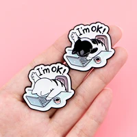 Work Cat Enamel Pin Office Quotes Brooch Pines Lapel Pins Badge on Backpack Clothing Accessories Animal Jewelry Friends Gifts 6