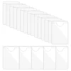 20/30Pcs Self-Adhesive Label Holder Card Pockets Sleeves Label Holder Clear Library Card Holders with Top Open for Index Cards 2