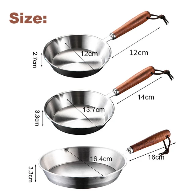 Frying Pan 316 Stainless Steel Wok Skillet Non-stick Cookware For Kitchen  Pot Pancake Egg Cooking Pot Breakfast Steak Frying Pan - AliExpress