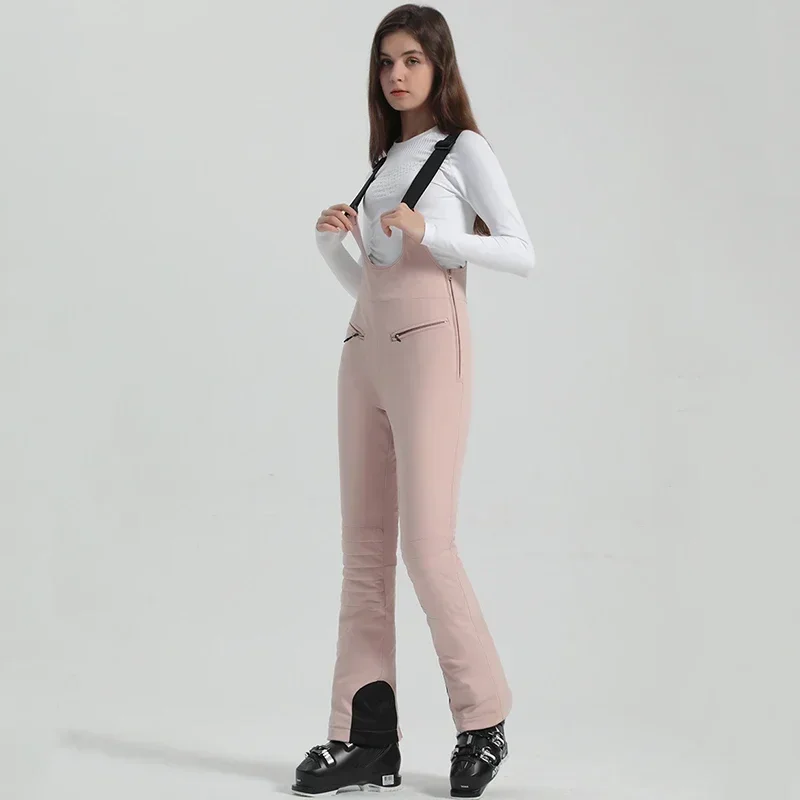 Female Skiing Pants Winter Slim Snow Trousers Outdoor Mountain Snowboard Jumpsuits Windproof Ski Overalls