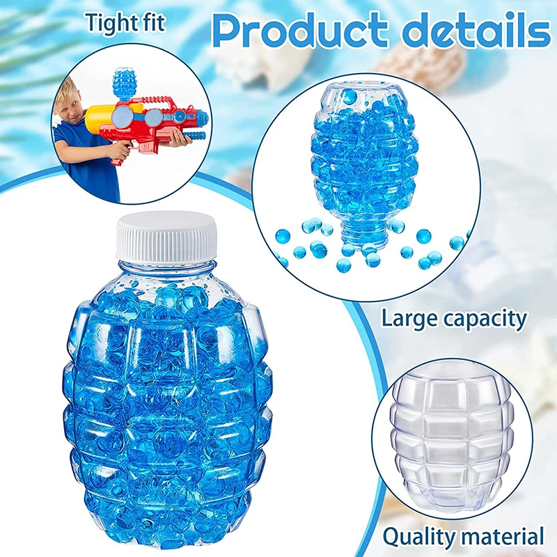 Ibasenice Set 2 Bottiglie Per Palline D'Acqua | Adattatore Per Gioco Con Perline, Contenitore Trasparente