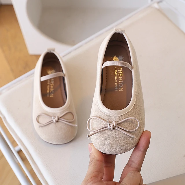 Spring Kids Ballet Flats for Girls with Cute Bowtie and Colorful Options Non-Slip Soft Sole Toddler Dance Practice Flats Elegant 2
