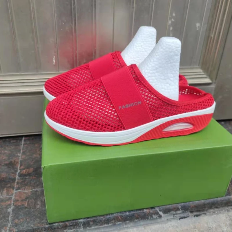 Women Casual Increase Cushion Shoes Non-slip Platformmesh shoes for Women Breathable Mesh Outdoor Walking Slippers home slippers