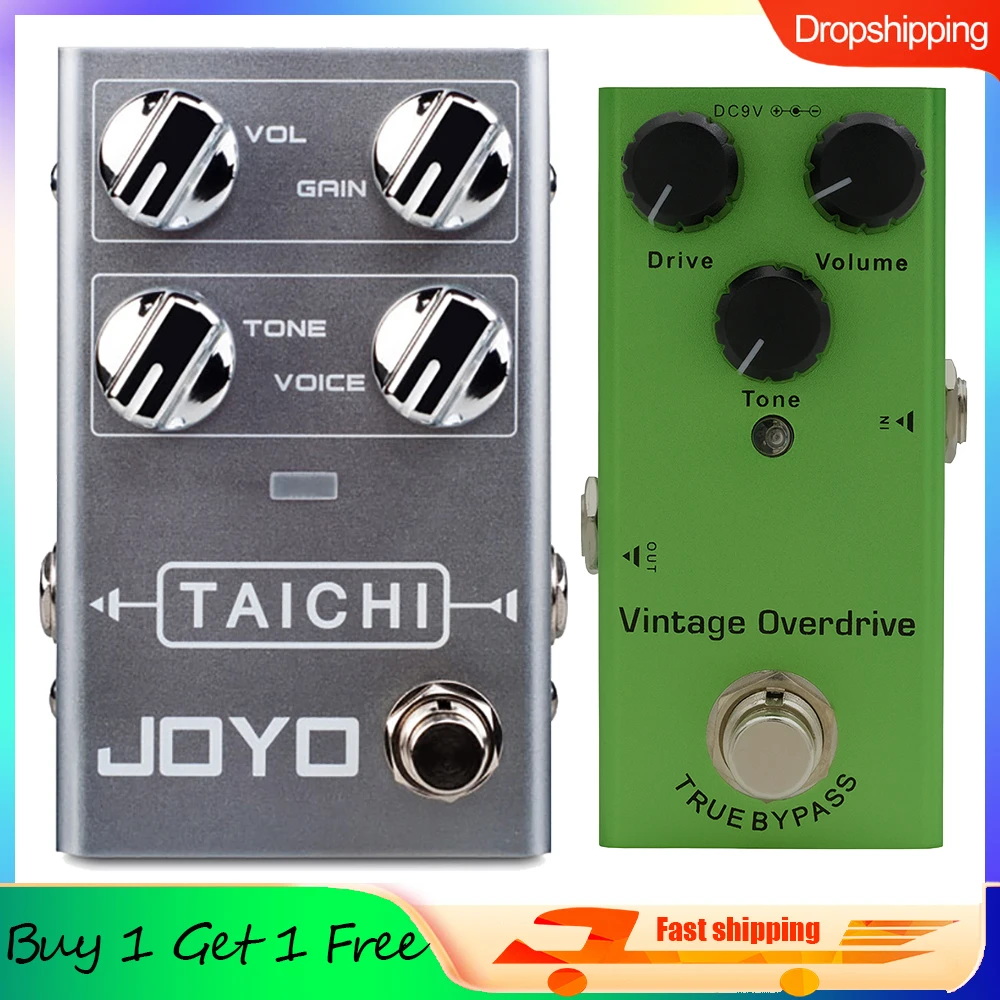 

JOYO R-02 TAICHI Low Gain Overdrive Effects Pedal OD Classic Amp Sound VOICE Knob Controls Different EQ Frequency Bands Guitar