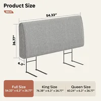 Linen-Textured Modern Headboard for Full-Size Beds, Sleek and Stylish Bedroom Upgrade 2