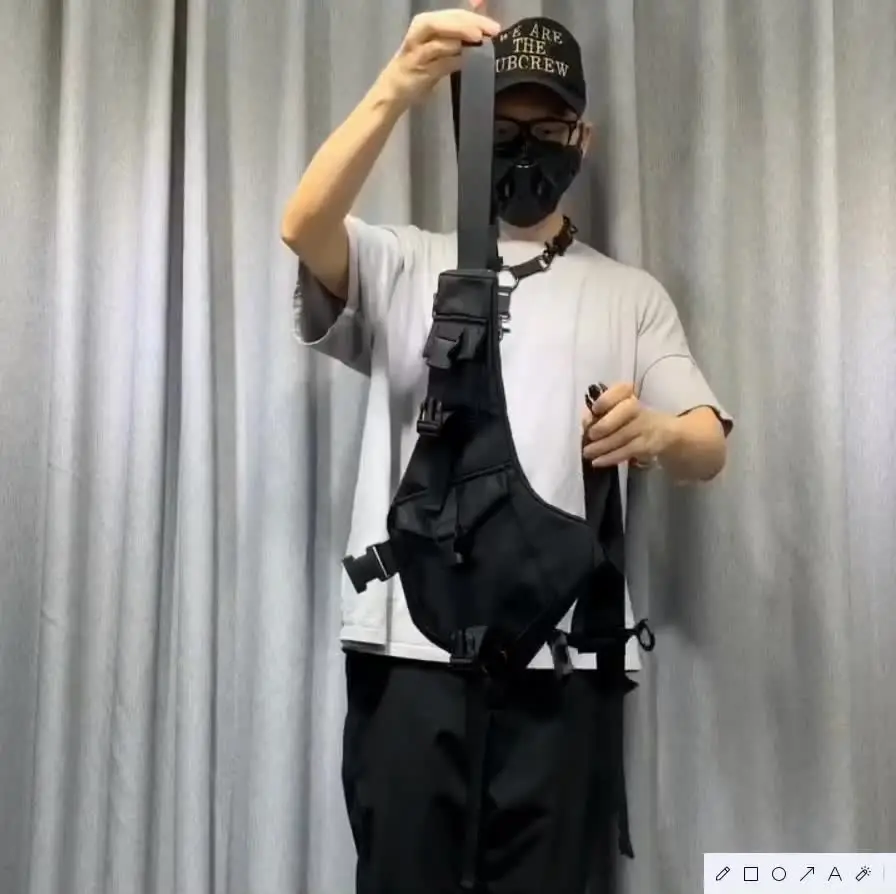 2024 Detachable Tactical Techwear Cargo Vest Men Multi-pocket