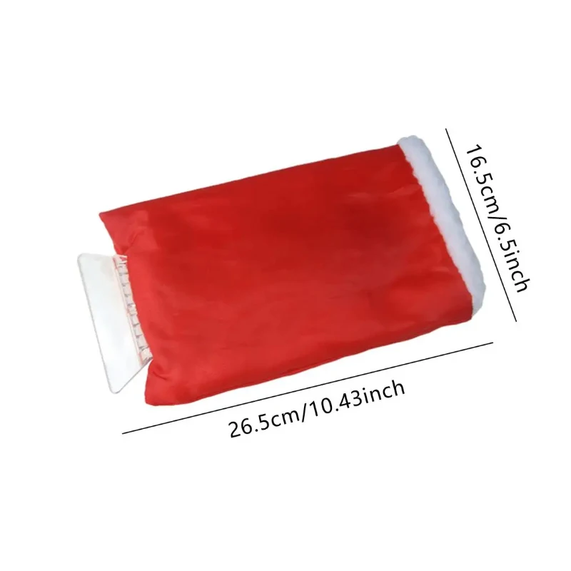 Car Snow Shovel Warm Gloves Ice Shovel Plush Warm Gloves Anti-skid Handle Padded Thickened Waterproof Emergency De-icer