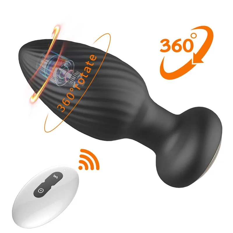 360 Degree Prostate Massager Rotating Anal Vibrator Male Vibrators Anal Plug Sex Toys For Men Women Stimulator For Adult Couple 6