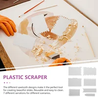 7 Pcs Painting Tools Spatula Painting Scraper Scraping Brush Wallpaper Drawing Tools Acrylic Pigment Scrapers Kids Crafts 2