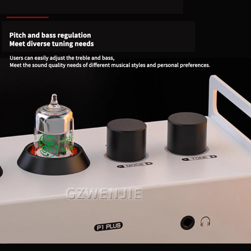 P1 PLUS Bluetooth Tube Preamp USB DAC Headphone Amp VU Meter Support DSD256 Fiber Coaxial Decoder