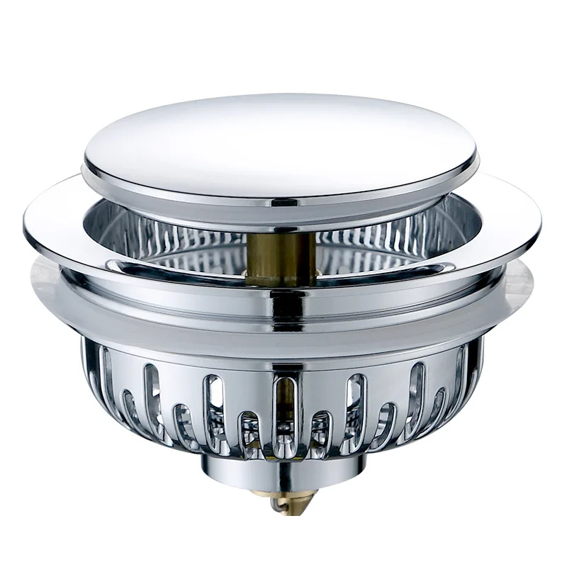 Universal Pop-up Bounce Core Sink Strainer Plugue de Resíduos Chuveiro Banheira Captador de Cabelo Filtro Rolha para Cozinha Acessórios de Banheiro