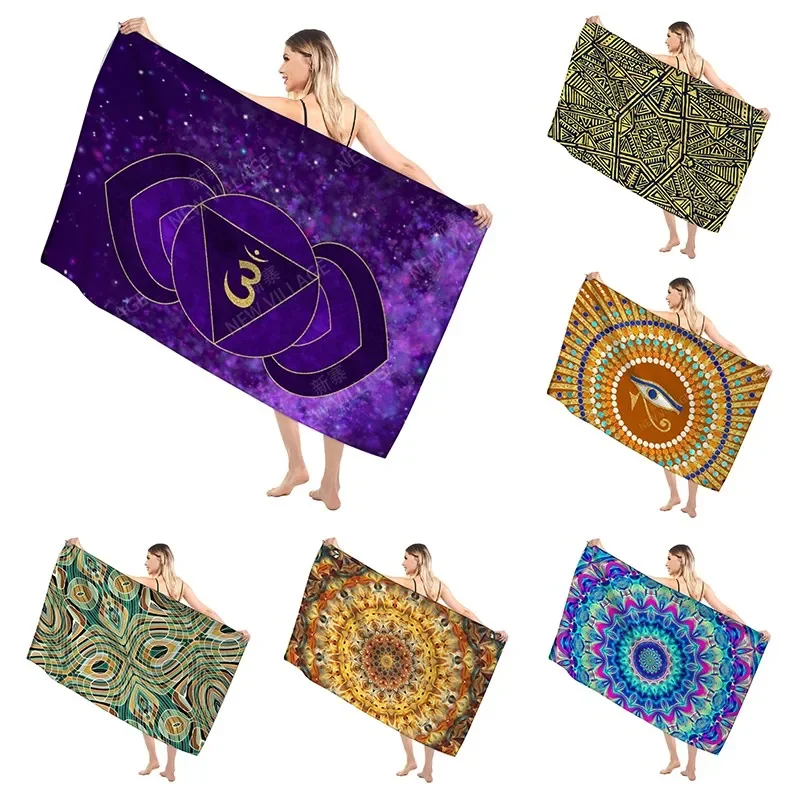 

Bathroom Bath towels for adults sauna Vintage beach towel Gym towel set Large hotel woman shower quick drying microfiber Mandala