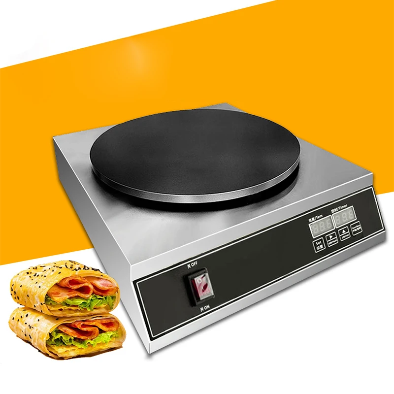 Digital Display Pancake Maker Machine Circle French Crepes Making Machine 42cm Baking Frying Machine Spring Roll Pie Grill Maker 2