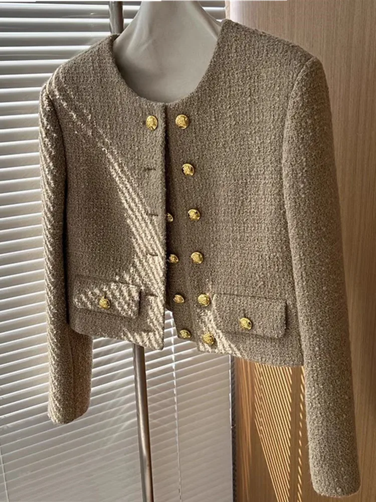 

French Runway Style Small Fragrance Tweed Coat Women's New Autumn And Winter High-End Lady Temperament Woolen Jacket