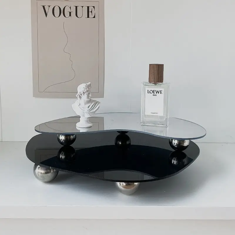 Minimalist Shelf Organizer Acrylic Tray Perfume Jewelry Cosmetic Tray Home Decor Multipurpose Storage Shelf Decoration