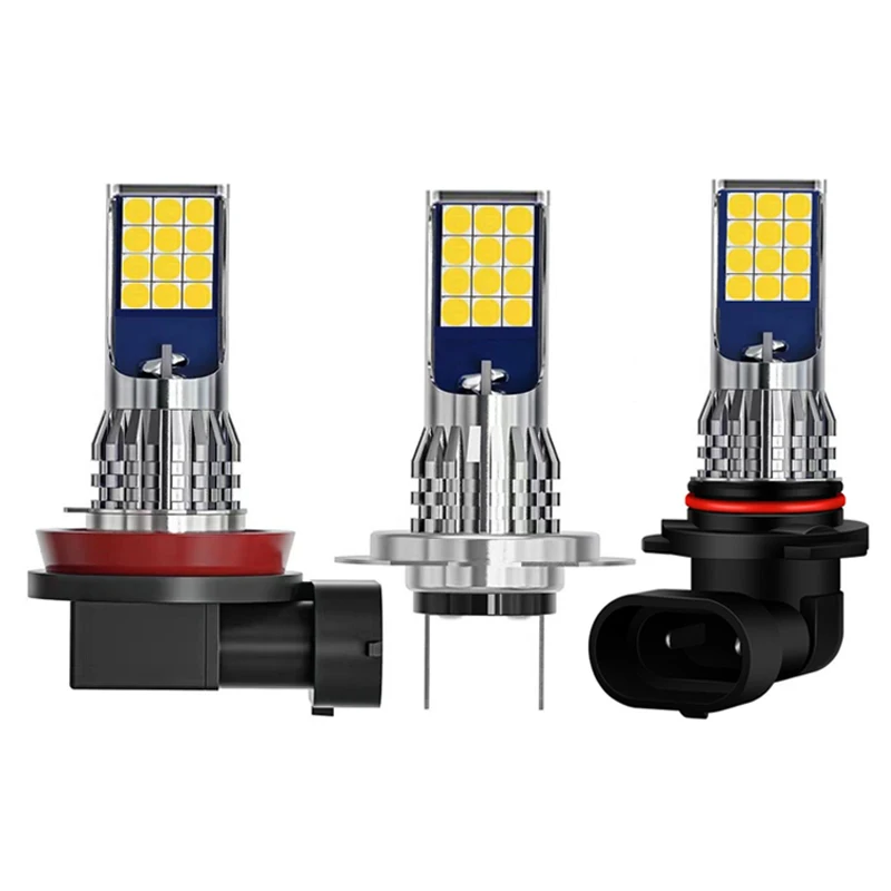 

10pcs H11 H8 H7 9005 HB3 9006 HB4 Car LED Front Fog Light Auto DRL Headlight Bulb Car Accessories 3030 24SMD White Yellow