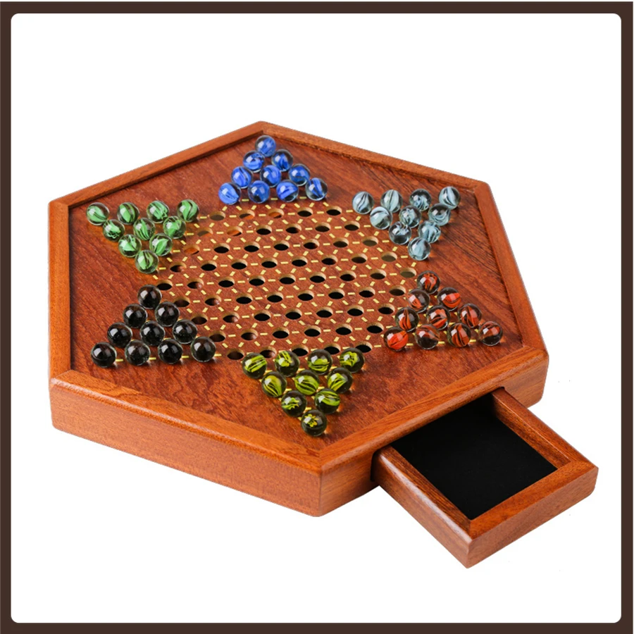 

Children Checkers Game Set Classic Glass Beads Fine High Quality Luxury Educational Toys Chessboard Storage Ajedrez Art Decor