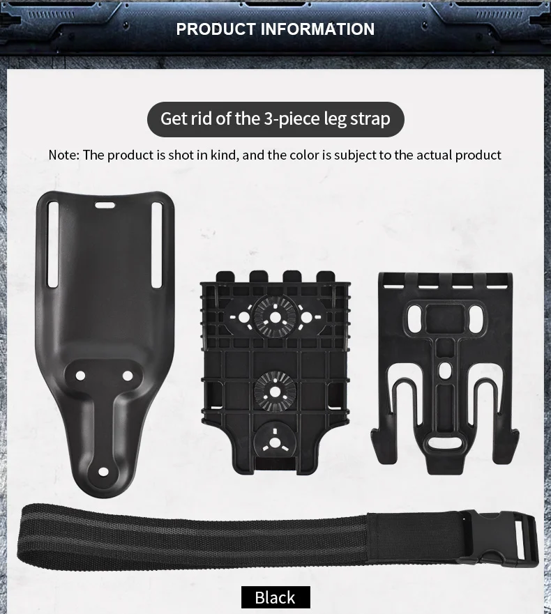 Taktische Drop Leg Pistole Holster Plattform Universal Pistole Holster Low Ride Adapter Basis Oberschenkel Strap für Jagd – Detail 2