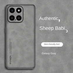 Luxury Leather Skin Feel Shockproof Case with Camera Protection for Honor X7A (Gray)