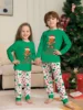 Merry Christmas Matching Pajamas Set 2024 New Cartoon Pattern 2 Pcs Suit Homewear Soft Cute Parent-child Clothes Family Look Pjs 2