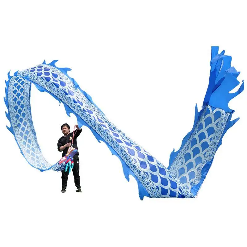 

Blue White Dragon Dance Props For Festival Performance Fitness Dragon Products New Year Traditional Gifts