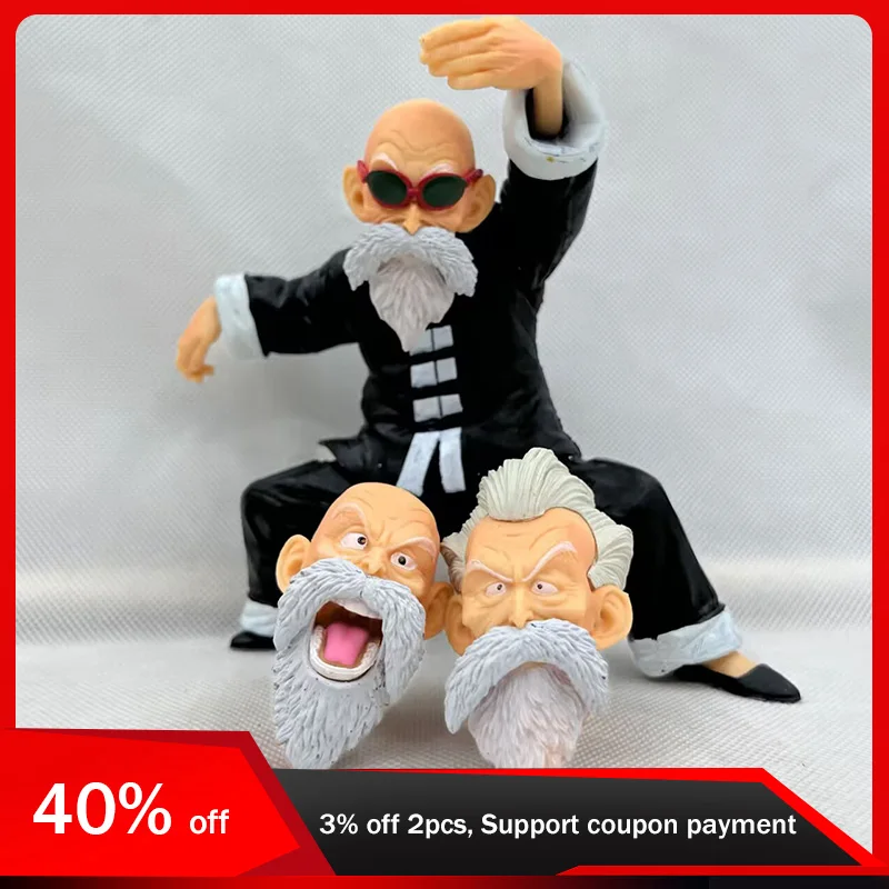 

16cm Dragon Ball Figure Master Roshi 3 Heads Tenkaichi Budokai Anime Action Figure PVC Figurine Kids Toys Gifts for Boys Dolls