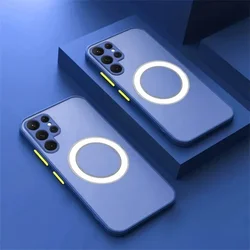 Magnetic Phone Case with Magsafe Technology - Sleek and Durable Cover - Galaxy S23 Ultra (Blue)