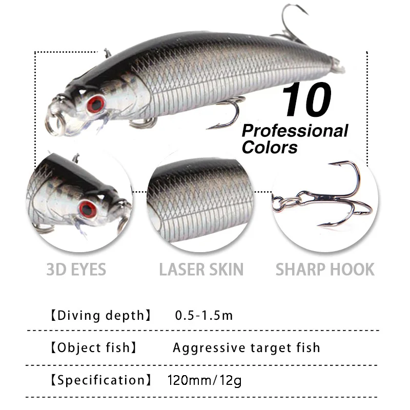 Hot Model Sinking Minnow Fishing Lures 8.5cm 9.2g Jerkbait Bass Pike Carkbait Wobblers Swimbait Professional Bait 1PCS fishing lure