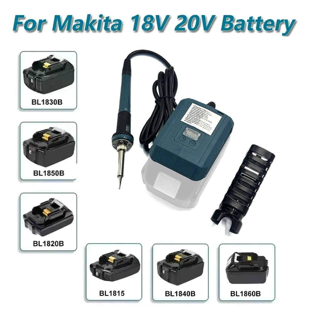 Electric Soldering Iron 60W Wireless Welding Power Tool 300-500℃ Temperature Adjustable Fast Heating for Makita 20V Battery