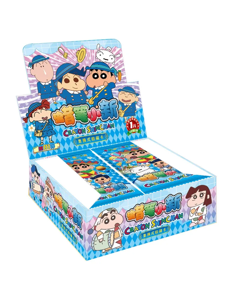 Kleurpotlood Shin-Chan Anime Kaart Laserkaart Randapparatuur Kids Party Kawaii Cartoon Kaart Speelgoed Team Sport Leuke Spellen Kaart Decor Geschenken