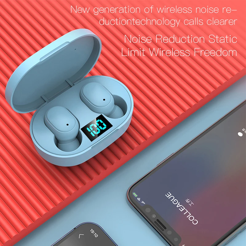 E6S TWS Auricolari Bluetooth senza fili con controllo touch e microfono HD, cuffie sportive impermeabili per iPhone - Image 5