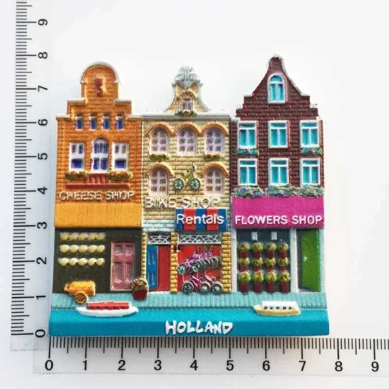 Netherlands Curacao Fridge Magnets Tourist Souvenirs Holland Windmill Amsterdam Magnetic Refrigerator Stickers Home Decor Gifts