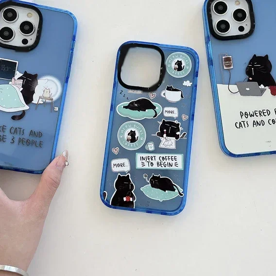 

Black Cat Acrylic Phone Case Cover for IPhone 11 12 13 14 15 Pro Max Case for IPhone 15 Pro Max