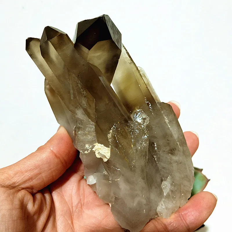 Natural Smoky QuartzQuartz Crystal Shinning Raw Stone Mineral Specimen Room Decor Rare Crystals Gemstones Powerful Energy Chakra 6