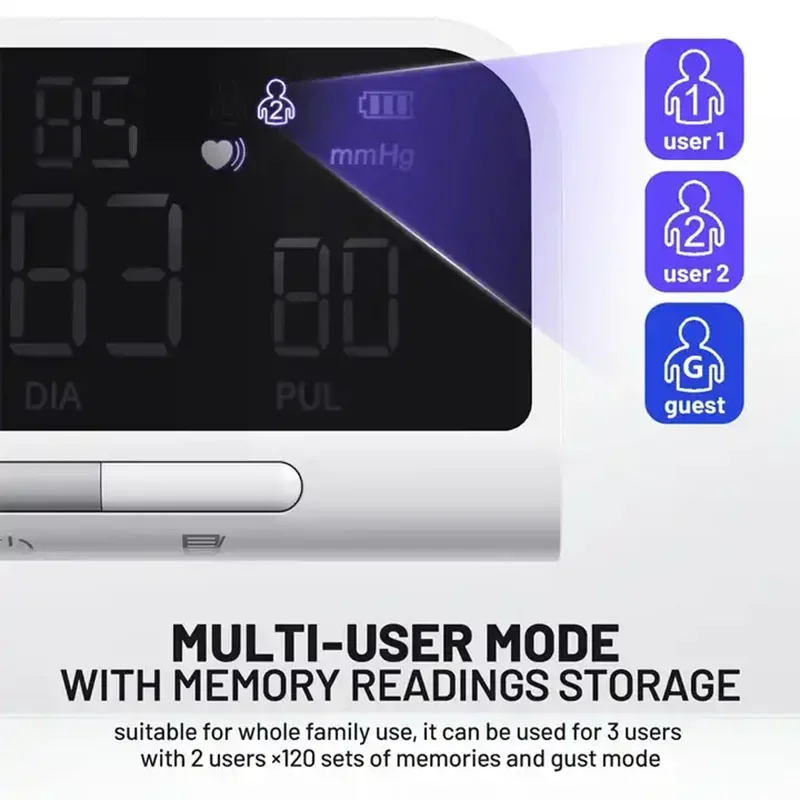 Blood pressure monitor Bluetooth voice arm blood pressure monitor USB intelligent LCD large screen monitor
