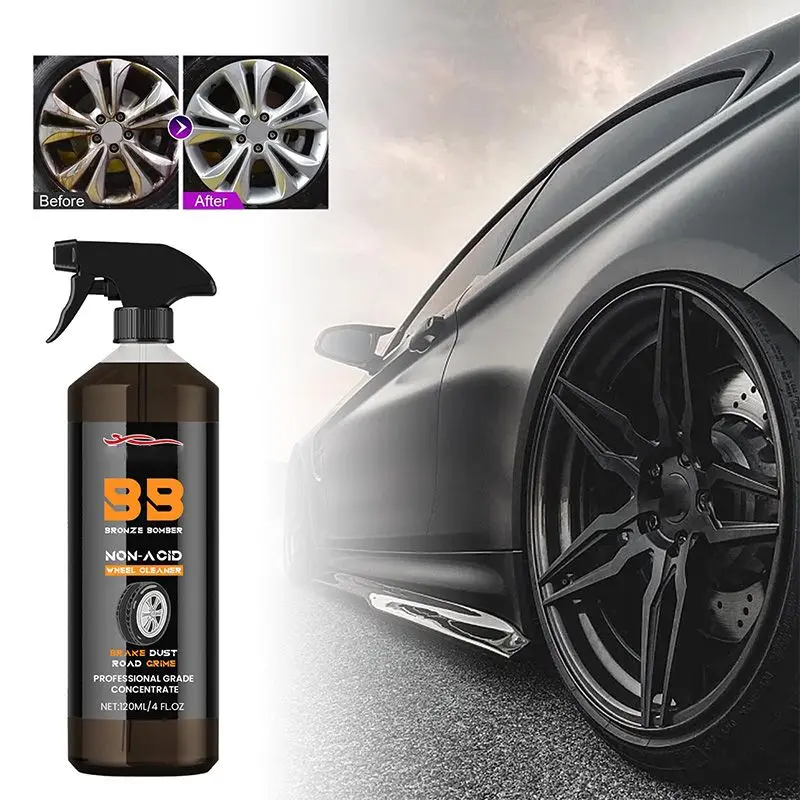 

Car Wheel Cleaning Agent 120ML Wheel Cleaner Effective Rim Care and Tire Cleaner Safe Versatile Brake Dust Remover Dropshipping