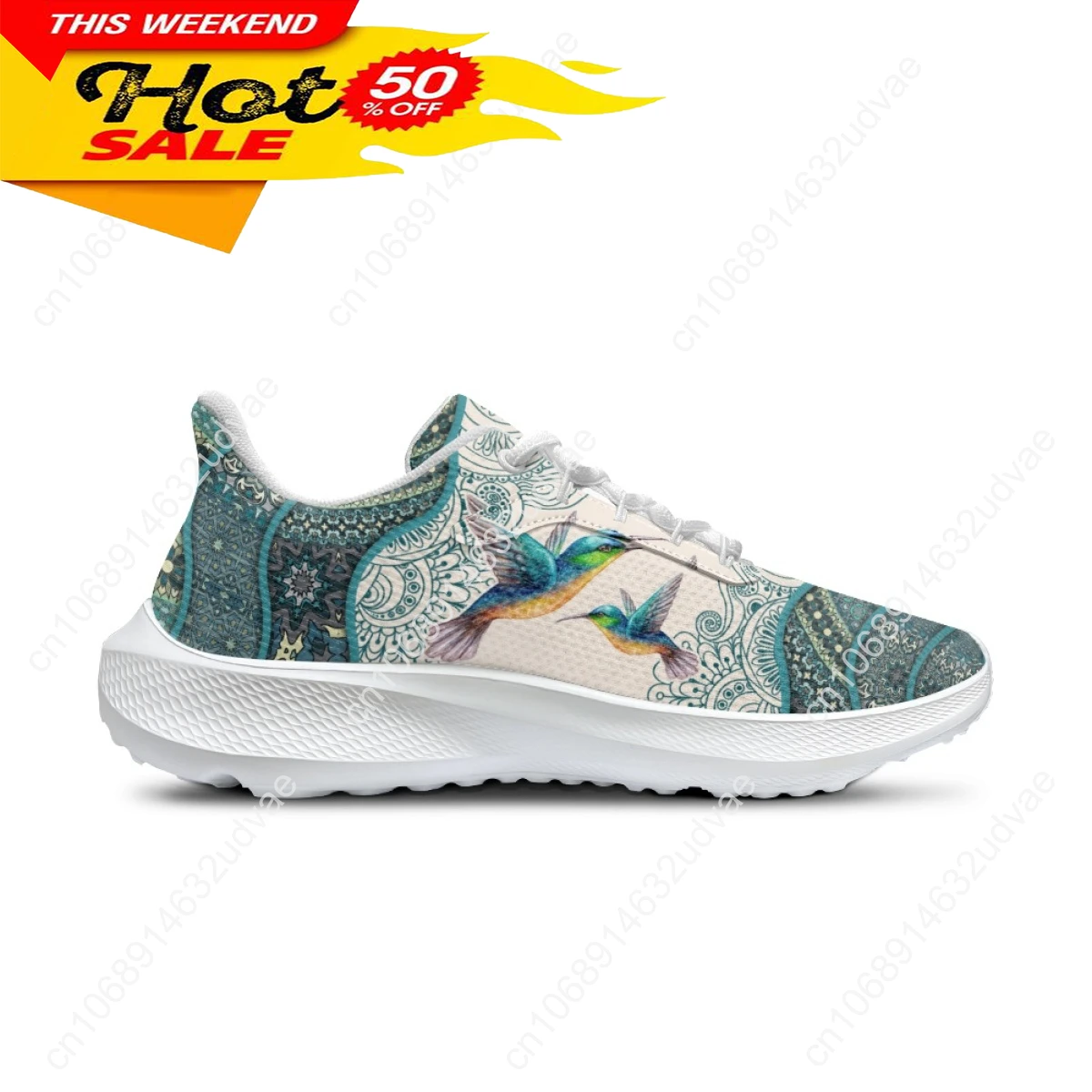 Bohemia Style Hummingbird Running Shoes Women's Lightweight Outdoor Platform Sneakers Comfortable Sport Tennis 2023