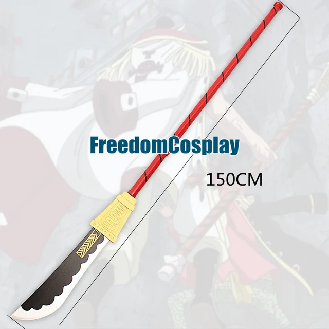 Anime ONE PIECE Whitebeard Edward Newgate Weapon Bisento Cosplay Replica  Prop PVC+Wood Halloween Christmas Cosplay Props