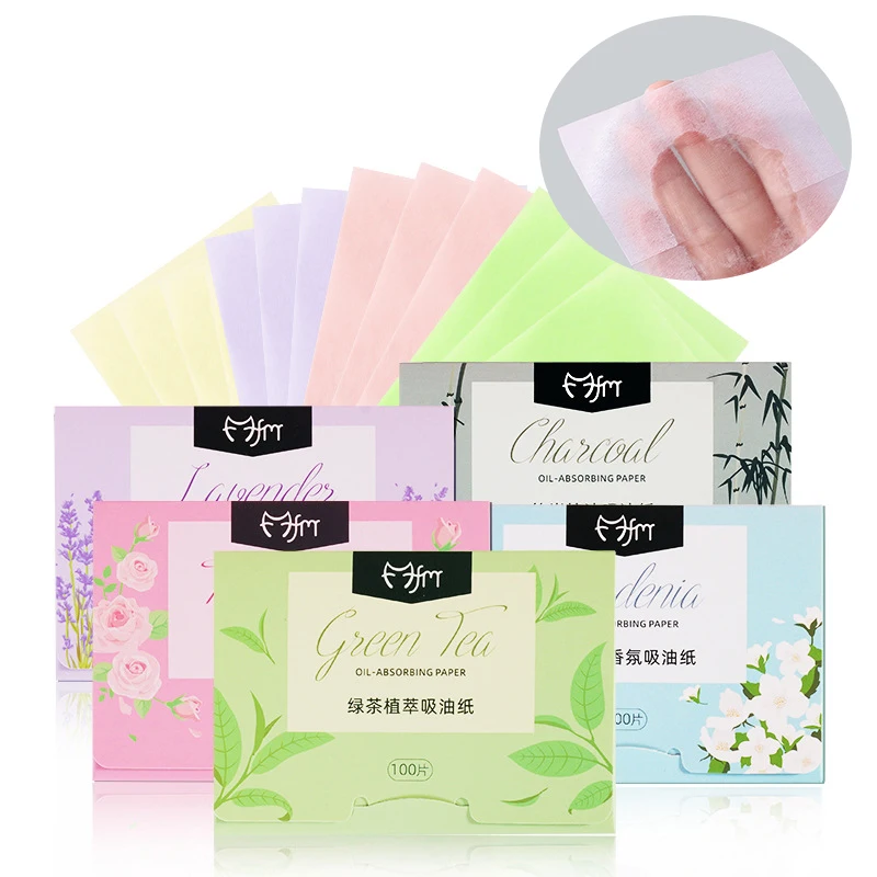 

100PCS/Box Face Oil Blotting Paper Portable Face Wipes Face Cleanser Oil Control Oil-absorbing Sheet Blotting Tissue Makeup Tool