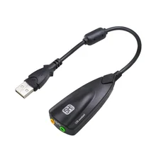 

ML1 NEW2022 5HV2 External usb sound card 7.1 with 3.5mm audio interface adapter for headphone speakers laptop Computer PC