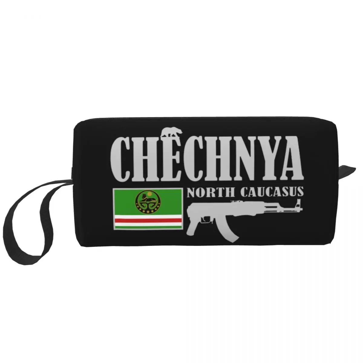 

Chechnya Fighter косметичка для женщин Kawaii большой емкости Chechen флаг Косметика женская косметичка