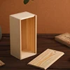 Bamboo Box Creative Desktop Organizer Wooden Storage Box Poker Case Box Cookies Storage Holder Gift Table Decorations 5