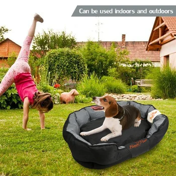 BingoPaw Large Soft Dog Bed with Removable Cushion Waterproof Sofa Dog Pet Bedding Scratch Prevention Oxford Cover 2