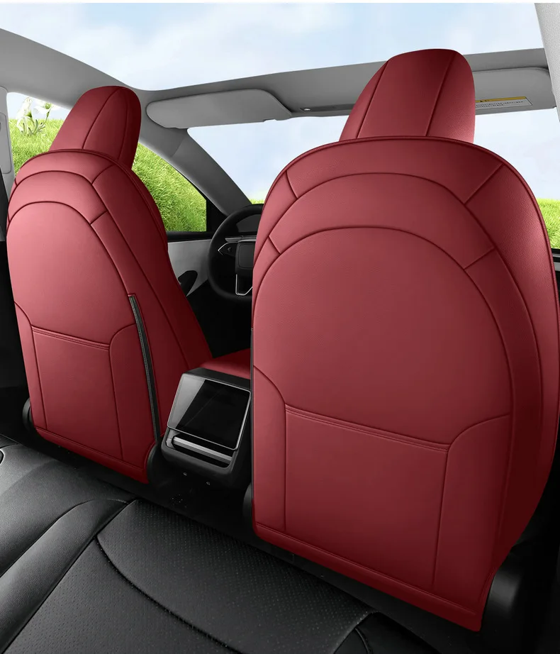 Full Set Seat Covers For Tesla Model Y Juniper 2025 Leather Breathable comfortab