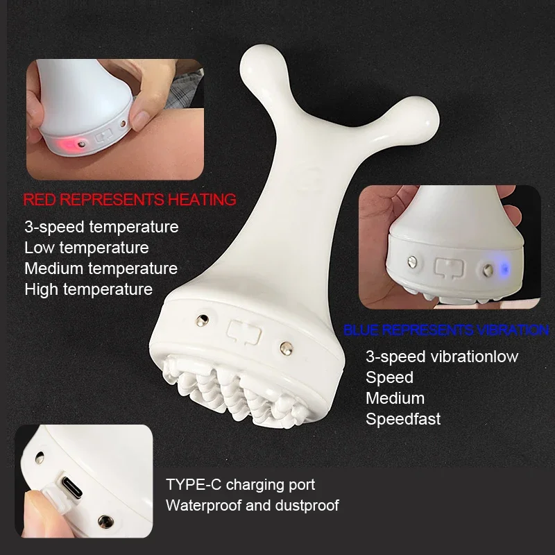 Meridian Dredging Fitness Physiotherapy Intelligent Electric Muscle Relaxer Heat-Applying Scrape Instrument for Neck & Shoulder - Image 4