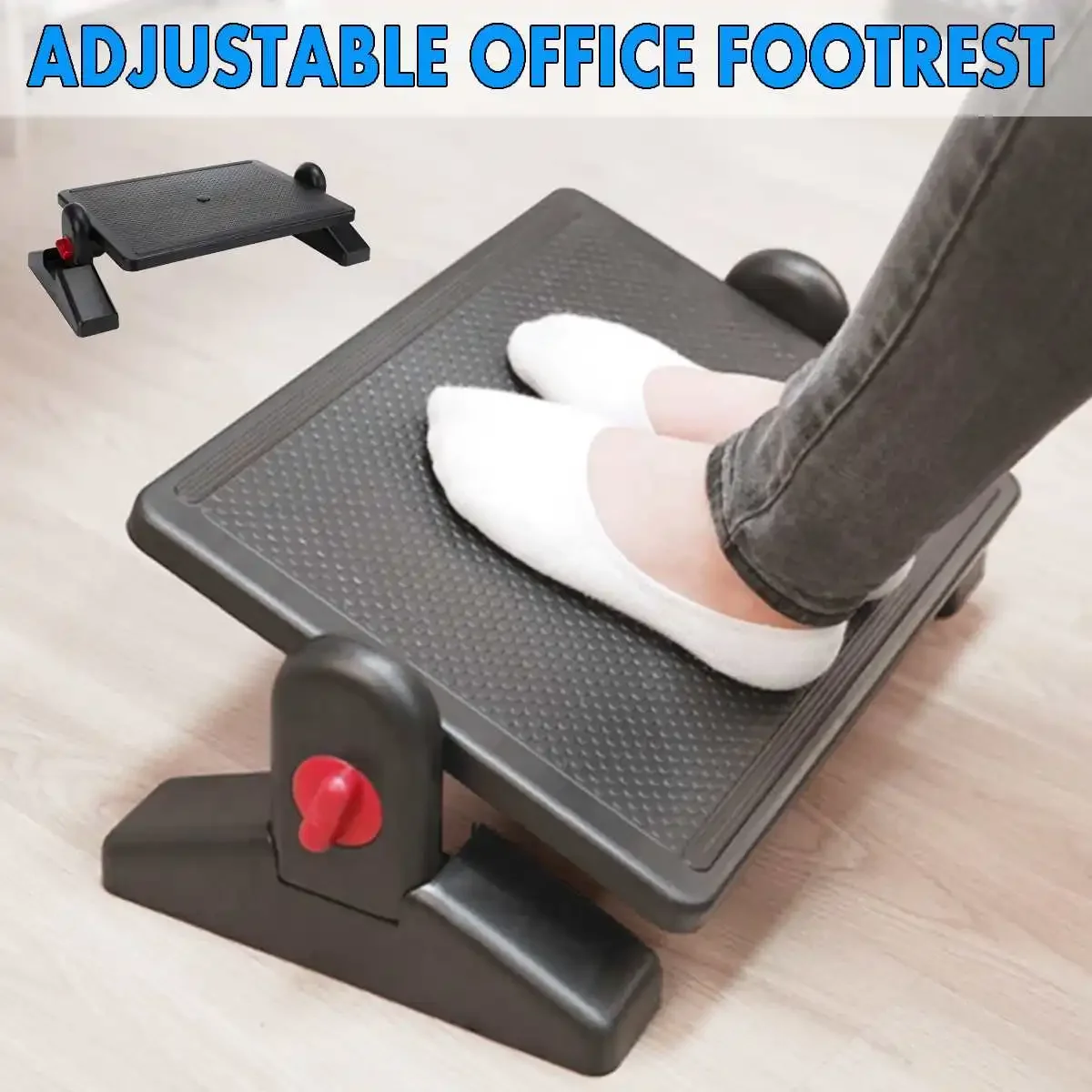 

Ergonomic Footrest Adjustable Angle and Height Home Office Foot Rest Stool for Under Desk Support 2-Level Height Adjustment