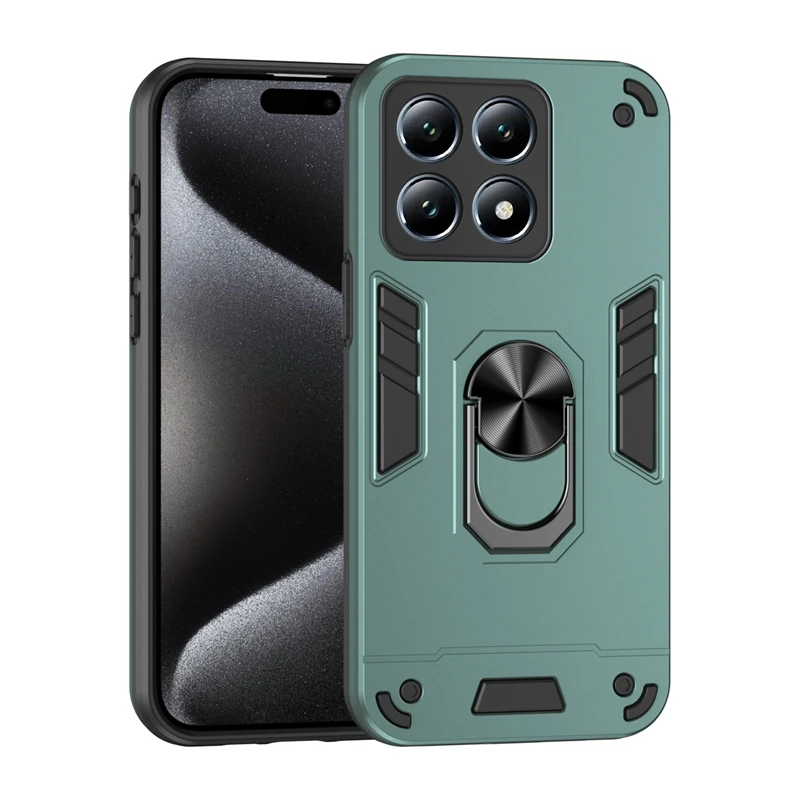 Shockproof Magnetic Case For Xiaomi 14T Pro Slide Camera Lens Metal Ring Stand Protect Cover For Redmi Note 13 14 Pro Plus Case - 202192403 - View #5