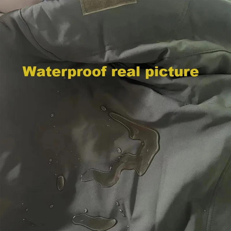 Description Picture 4 of itemMen's Hiking Jackets Outdoor Softshell Suits Waterproof Camouflage Pants Tactical Hooded Fleece Coat Winter Gift Belt